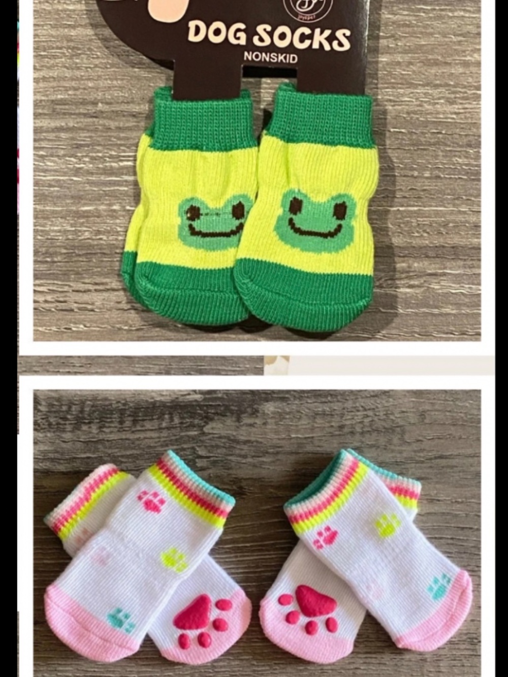 Set of 2 Small Pairs of Dog Socks